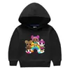 Suéter infantil com capuz outono e inverno meninos e meninas Camiseta infantil de manga longa com forro de fleece Casaco infantil espessado