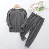 Conjunto de ropa interior térmica de terciopelo para niños, leggings calefactores, talla pequeña y mediana, ropa de casa sin costuras para niños, venta al por mayor de fabricantes
