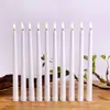 Vela electrónica LED blanca cálida con control remoto, poste largo de cera, Halloween, Navidad, vela larga, suministro transfronterizo, venta caliente