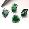 Color especial 5A color zircón en forma de corazón azul zafiro orquídea marina verde manzana forma de corazón piedra blanca circón CZ piedra desnuda venta al por mayor