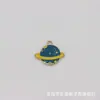 Serie de planetas del universo espacial pendientes de aleación con gota de aceite anillo colgante joyería colgante para el cabello accesorios de joyería diy