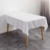 Suministro directo de fábrica mantel de tela de satén rectangular liso de color sólido de alta gama para escena de banquete de hotel y boda mantel de satén