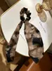 Elástico de Cabelo Artístico de Alta Elasticidade Estilo Coreano, com Fita Floral, Scrunchie, Fornecimento Atacadista, Direto do Fabricante