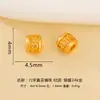 Prata 925 Banhada a Ouro Contas Cilindricas com Diamantes Incrustados Mantra de Seis Palavras Contas Espaçadoras Fio para Montagem de Pulseiras DIY Acessórios de Joias de Prata