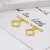 Fecho de ombro com banho de ouro 18K real, fecho de conexão para pulseira com zircônia de cor duradoura envolvida em ouro 14K, acessórios para artesanato DIY