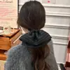Goma de Pelo de Doble Capa Rayada Vintage para Mujer, Cuerda Elegante para Cola de Caballo, Scrunchie de Nicho, Estilo Retro Rayado Floral