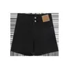 Shorts Jeans Pretos para Mulheres, Novo Estilo de Verão, Petite de Cintura Alta, Elástico, Emagrecedor, Hot Girl, Tight A-Line, Hot Pants que Moldam o Quadril