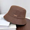 Chapéu Balde de Couro Simples Estilo Coreano Respirável para Mulheres Primavera Verão Aba Larga Emagrecimento Facial Proteção Solar Chapéu Balde Casual Rosto Redondo Usável Tendência