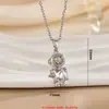 Nuevo collar de pareja de astronautas para hombres y mujeres un par de colgante de piedra de proyección de 100 idiomas collar de astronauta de moda