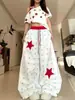 Pantalones Casuales de Diseño de Estrellas en Bloques de Color de Verano Estilo Nicho para Mujer, Nuevo Estilo de Verano, Adelgazantes, Delgados, Pierna Ancha, Pantalones Sueltos