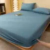 Gorro de Cama Color Sólido Estilo Ins de una Pieza de Algodón Lavado Cubierta para Gorro de Cama Dormitorio de Estudiante Cubierta Antipolvo Simmons Cubierta Protectora para Colchón