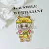 Pegatinas Acrílicas de Dibujos Animados Labubu Más Vendidas Transfronterizas, Pinzas para el Cabello Hechas a Mano para DIY, Accesorios para Fundas de Teléfono, Figuras Lindas