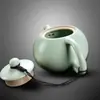 Tetera Horno Ru Cerámica Agrietada Precio Especial Tetera Xishi Tetera Individual Modelo Popular Juego de Té Horno Ge Venta Directa Fábrica Dehua