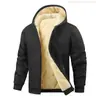 Chaqueta de algodón cálida con capucha forrada de forro polar ultrasónico, talla europea 2026, para hombre, abrigo engrosado de forro polar de cordero para mediana edad y ancianos, talla europea transfronteriza