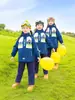 Uniforme escolar para alunos do ensino fundamental e médio Conjunto de três peças para crianças Roupas removíveis de primavera e outono Jardim de infância Roupas de jardim de infância Espessamento de inverno