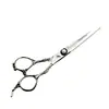 Tijeras de Peluquería Shenxingzhe de 6.0 pulgadas, Tijeras de Barbero, Tijeras Rectas, Tijeras Entresacar, Tijeras con Mango Maya para Salón de Peluquería
