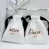 Bolsa de Lona de Fábrica Bolsa con Cordón Venta al por Mayor Joyería Empaque Portátil Bolsa de Tela Lipstick Cosméticos a Prueba de Polvo Bolsa Pequeña de Tela