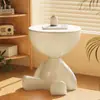 Mesita de Noche Creativa Mesa de Café Pequeña y Plana Apartamento Pequeño Hogar Sala de Estar Sofá de Diseñador Dormitorio Mesita de Noche de Plástico
