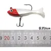 Peixe macio com chumbo macio elástico 6cm7gCauda T flor de cauda Peixe com chumbo isca macia isca artificial Equipamento de pesca suprimentos