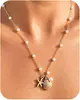 Collar de Cuentas de Joyería Transfronteriza Europea y Americana Collar de Perlas de Imitación de Playa Collar Retro para Mujer con Estrella de Mar y Concha Vacaciones Junto al Mar