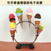 Modelo de helado de doble bola, cono de helado realista, uso comercial creativo, accesorio de postre sundae de helado de bola falso Haagen-Dazs