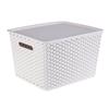 Cesta de almacenamiento tejida de plástico marco para juguetes libros escritorio de jardín de infantes caja de almacenamiento para snacks caja de almacenamiento para ropa