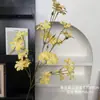 Flor artificial, haste única de orquídea roxa, para decoração de cena de casamento, arranjo de chão, arranjo floral, adereços florais decorativos, flores artificiais