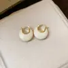 Brincos Argola Redondos Agulha de Prata Brilhantes, Estilo Minimalista, Simples e Modernos, Versáteis para o Dia a Dia, Luxo Leve, Brincos de Alta Qualidade