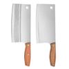 Yangjiang en stock cuchillo de cocina de acero inoxidable para el hogar cocina mango de madera cuchillo para cortar afilado cuchillo chino para rebanar ríos y lagos venta al por mayor