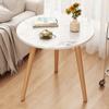 Mesa Redonda Pequeña Mesa de Café Simple Apartamento Pequeño Doble Capa Mesa Auxiliar para Sofá Casa de Alquiler Sala de Estar Hogar Mini Mesita de Noche Pequeño Producto Nuevo