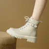 Botas Martin para Mujer, Nuevas Botas Cortas Negras Versátiles Retro para Invierno y Otoño 2026, Estilo Británico Botas de Motocicleta para Exteriores