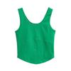 Estilo desejo puro garota quente colete espinha de peixe feminino verão desgaste exterior lindas costas sexy bainha design curvo camisola