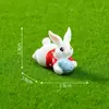 Nuevo producto transfronterizo: adorable figura de conejito de Pascua, linda muñeca de conejito, accesorios de decoración DIY, adornos mini colgantes