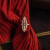 Anillo de lujo con gemas de Niche Court Light para mujer, exquisito anillo de dedo ajustable con apertura que combina con todo, ideal para dietas.