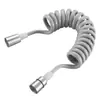 Aço Inoxidável 304 Fio de Telefone Extensor Tubo de Mola Telescópico Conjunto de Chuveiro Mangueira de Conexão para Aspersor de Bidê 2,3m 5m
