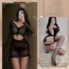 Lencería sexy para mujer, uniforme sexy y caliente, transparente, de manga larga, vestido tubo, traje de tentación, venta al por mayor, 260