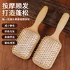Peine de Tablero Grande de Haya con Cojín de Aire Peine de Bolas Redondas Dientes Masaje Cómodo Peine de Cubo de Aire Peine de Cerdas Peinado del Cabello Peine para el Cabello