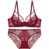 Conjunto de Lencería Sexy de Encaje Transfronterizo para Mujer, Sujetador Push-Up para Pecho Pequeño, Conjunto de Sujetador Delgado y Cómodo Transpirable con Soporte Lateral para el Pecho