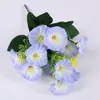 Glória-da-manhã Simulada Flores Falsas de Glória-da-manhã Atacado Flores de Plástico Arranjos Florais Decorativos Pequenos Buquês Flores Falsas Flores de Seda Flores Falsas para Exterior