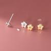 Nalan Plata s925 Verano Estilo Coreano Aretes de Diamantes de Flores Distintivos Pequeños Flores Frescas Joyería para la Oreja M04205