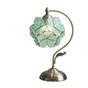 Lámpara de Mesa Tiffany Pétalo Estilo Antiguo Vintage Old Shanghai República de China Lámpara de Mesa para Mesita de Noche Pétalo Vidrio para Protección Ocular