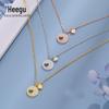 Xi Gu D0310 S925 nicho de prata personalidade simples coração oco colar temperamento das mulheres amor cadeia de clavícula