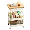 Estantería de almacenamiento con carrito pequeño móvil usado para sala de estar, dormitorio, mesita de noche, mesa auxiliar de sofá, mesa de centro, estante de almacenamiento para snacks