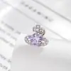 Nuevo Color Dopamina de Hensen Estrella Saturno Circonita Estilo Retro Francés Clavo de Hélice para Oreja Joyería de Piercing de Alta Gama
