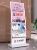 Suporte de Folheto Dobrável Liga de Alumínio Exposição Celebridade da Internet Armazenamento Porta-Revistas de Chão Porta-Exibição Vertical de Jornais para Promoção