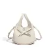 Bolso pequeño tipo cubo de nicho 2026, de hombro y cruzado, bolso de mano simple y versátil de piel genuina, bolso urbano exquisito para mujer