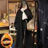 Gary Grueso Ropa Exterior de Lana Otoño e Invierno para Mujer Acolchada Holgada Pequeña de Longitud Media Estilo Coreano Nuevo Estilo