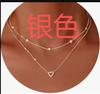 Collar de Círculos Irregulares Multicapa Transfronterizo Cobre Electrochapado Oro Real de 14K Gargantilla Apilada Joyería para Mujer