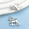 Mezcla de 10 Colgantes de Aleación de Caballo Galopante Unicornio Plata Antigua para Pulsera Collar Llavero Accesorios de Joyería Venta al por Mayor