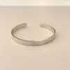 Nuevo Brazalete Abierto de Aleación para Mujer, Moda Estilo Ins, Versátil, Brazalete de Aleación con Textura Martillada, Brazalete en Forma de C